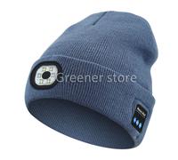 Senza fili Bluetooth Cappello & Musica Altoparlante LED Luce Berretto Caldo Cap