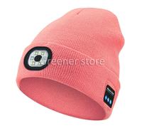 Senza fili Bluetooth Cappello & Musica Altoparlante LED Luce Berretto Caldo Cap
