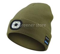 Senza fili Bluetooth Cappello & Musica Altoparlante LED Luce Berretto Caldo Cap