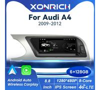 Senza fili Carplay Android Auto Car Lettore Autoadio Per Audi A4 2009-2016 Android 14 AI Voce 4G WIFI BT GPS Navi DSP 128G Stereo LOW 6-128GB 09-12