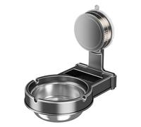 Senza Foratura Parete Bagno Posacenere Robusto In Acciaio Al Carbonio Toilet Storage Receptacles Per Casa Hotel Bagno Ventosa Posacenere Montato