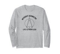 Senza Geometria Life Is Pointless Divertente Matematica Pun Design Maglia a Manica