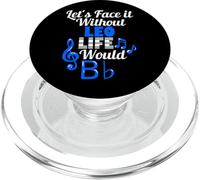 Senza Leo Life Would B Flat Music Lover Nome PopSockets PopGrip per MagSafe