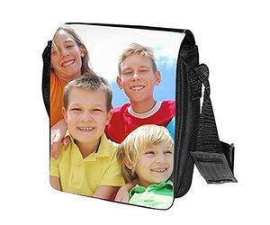 - Senza marca/Generico - Borsa A Tracolla BORSELLO Marsupio Stampa Personalizzata Personalizzato Nero Foto 18 X 22 CM