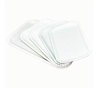 Senza marca-Generico Vassoi Bianchi in Cartone Naturale per Pasticceria e rosticceria Alimentari Alimenti monouso Singoli Dolci Torte rustici (39.5x29x5Cm)
