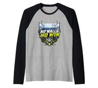 Senza Muri Non Si Vince - Padel Divertente Maglia con Maniche Raglan