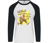 Senza Musica Life Vuoi Essere Un Errore Chitarra Uomo L/S Baseball Maglietta