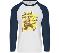 Senza Musica Life Vuoi Essere Un Errore Chitarra Uomo L/S Baseball Maglietta