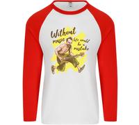Senza Musica Life Vuoi Essere Un Errore Chitarra Uomo L/S Baseball Maglietta