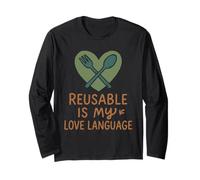 Senza plastica, ecologico, zero rifiuti, verde sostenibile Maglia a Manica