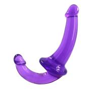 Senza Spalline G Spot Clitorideo Doppio Piacere Pegging Lesbiche Sex Toys Donne Strap On Doppio Dildo Viola