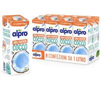 SENZA ZUCCHERI, Bevanda Al COCCO, 100% Vegetale Con Vitamine B2, B12 E D (8 Conf