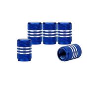 SENZEAL - Tappi per Valvole, Materiale: Lega di Alluminio, Colore: Blu, 5 Pezzi