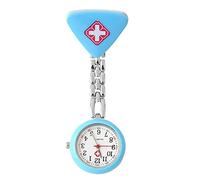 SENZHILINLIGHT Orologio da taschino da infermiera medica, rotondo, triangolare, in acciaio inox, da appendere, Moderno
