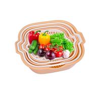 SENZZ Colino per lavaggio della frutta | Cestino per colino a doppio strato in 3 dimensioni | Forniture per la casa di scarico e lavaggio per pomodori, patate, cavoli, mele, ciliegie, cetrioli