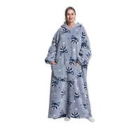 Seogva Coperta indossabile extra lunga, felpa oversize per donne e uomini, super calda e accogliente, coperta gigante con cappuccio, coperta in flanella spessa con maniche e tasca gigante, Procioni,