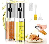 Seon Unique, Set 3 in 1, Spruzzatore Olio, vetro di qualità, Nebulizzatore Olio, Spruzzatore, Olio, Friggitrice ad Aria, lubrificante, insalata, cucina, della cucina,oliera, Saldi di fine stagione