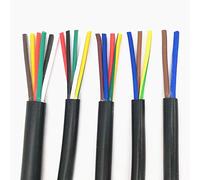 Seoncoeng 17 AWG 1MM2 RVV 2/3/4/5/6/7/8/10/12/14/16/18 Nuclei Pin Filo di Rame Conduttore Elettrico RVV Cavo Nero(12 cores 2 meters)