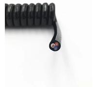 Seoncoeng Cavo a spirale a molla in filo nero da 0,2 mm2 multi-core 2/3/4/5/6/7/9 poli cavo di alimentazione può essere esteso filo di trazione(9 Core,STRETCH 2.5 METER_24AWG 0.2MM2)