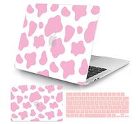 Seorsok Compatibile con il nuovo MacBook Air 13,7" Case 2022 Release A2681 M2 Chip con display Retina liquido e ID touch, cover rigida in plastica con motivo mucca, rosa