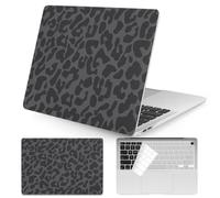 Seorsok Compatibile con MacBook Air 13" Case 2022 2021 2020 2019 2018 Release Modello A1932 A2179 M1 A2337 con Touch ID e 2 Pack di cover per tastiera, guscio rigido in plastica per computer portatile, stampa leopardata nera