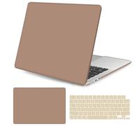 Seorsok Compatibile con MacBook Air 13 Inch Case2022 2021 2020 2019 2018 Release A1932 A2179 M1 A2337 Touch ID, custodia rigida in plastica con copertura per tastiera, marrone