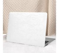 Seorsok Compatibile con MacBook Air 13 pollici 2022 2021 2020-2018 Release A1932 A2179 M1 A2337, elegante custodia rigida in plastica con foglie e fiori con copertura per tastiera, bianco fiorito