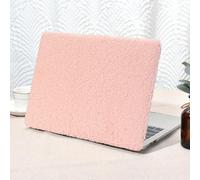 Seorsok Compatibile con MacBook Air 13 pollici 2022 2021 2020-2018 Release A1932 A2179 M1 A2337, elegante e soffice custodia rigida in finta pelle morbida in plastica con copertura per tastiera, rosa