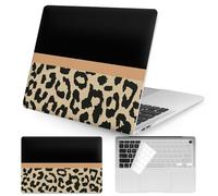 Seorsok Compatibile con MacBook Air 13 pollici Case2022 2021 2020 2019 2018 Release A1932 A2179 M1 A2337 Touch ID, Custodia rigida in plastica con stampa leopardata con coperchio della tastiera