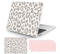 Seorsok Compatibile con MacBook Air 13 pollici modello A1932 A2179 M1 A2337 Touch ID Release 2020 2019 2018 custodia rigida in plastica con 2 pezzi rosa copertura tastiera leopardata