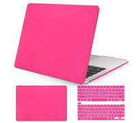 Seorsok Compatibile con MacBook Pro 13" Case M2 2023, 2022, 2021-2016 A2338 M1 A2251 A2289 A2159 A1989 A1708 A1706, guscio rigido in plastica e copertura per tastiera, rosa acceso