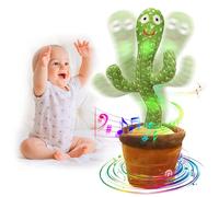 seOSTO Cactus Ballerino, Ricamo Sicuro Senza Occhi di Plastica Cactus Che Balla e Ripete, Pupazzo che ripete Peluche A Forma Decorativo Di, con 120 Canzoni