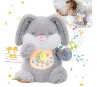 seOSTO Plüsch-coniglio Peluche che respira, lontra che respira con luci e musica, pupazzo che respira scoperte Sensoriali,Regalo per un neonato