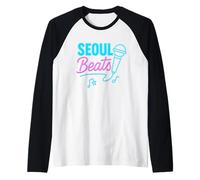 Seoul Beats K-Pop K-Hip Hop Fan della Musica Coreana Maglia con Maniche Raglan