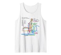 Seoul City Korea Train Railway - Souvenir Mappa del Percorso Canotta