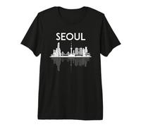 Seoul Corea del Sud Città Coreana KPOP Kdrama Skyline Hangul Maglietta Premium