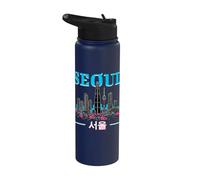 Seoul Corea del Sud Pop Sud Corea Vintage Style Stainless Steel Insulated Water Bottle