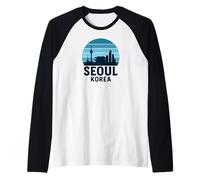 Seoul, Corea del Sud, Viaggi e Backpacking Maglia con Maniche Raglan