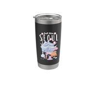 Seoul Corea del Sud Viaggio Icone E Monumenti Asia Souvenir Bicchiere termico in acciaio inox doppia parete