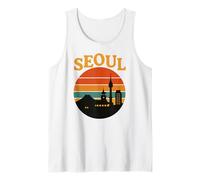 Seoul, Corea Sud, Vendemmia, Tramonto, e, n, Torre, Orizzonte Canotta