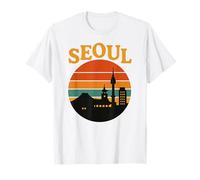 Seoul, Corea Sud, Vendemmia, Tramonto, e, n, Torre, Orizzonte Maglietta