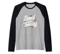 Seoul Love Quotes Seoul è la mia terapia Amore Seoul Maglia con Maniche Raglan