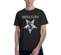 Sep-ULT*urá - Maglietta da uomo Valueweight a girocollo a maniche corte, 100% cotone, con stampa 3D, casual, estiva, da spiaggia, Sepultura-12, S