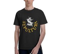 Sep-ULT*urá - Maglietta da uomo Valueweight a girocollo a maniche corte, 100% cotone, con stampa 3D, casual, estiva, da spiaggia, Sepultura-2, XL