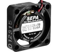 SEPA MFB25B05-BLI MFB25B05 - Presa assiale 5 V/DC 23 l/min, 25 x 25 x 6,5 mm
