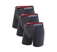 Separatec Boxer Aderenti da Uomo per Sport Intimo Sportivo ad Asciugatura Rapida in Tessuto a Rete con Tasca Separata Confezione da 3