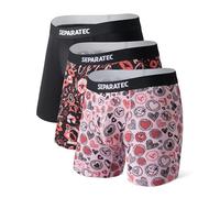 Separatec Boxer da Uomo in Rayon di bambù, con Stampa, Traspirante, con Doppia Tasca, Confezione da 3