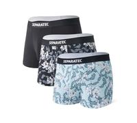 Separatec Boxer da Uomo in Rayon di bambù, con Stampa, Traspirante, con Doppia Tasca, Confezione da 3