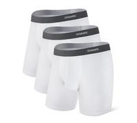 Separatec Mutande Boxer Uomo Doppia Tasca Indipendente Elastico Boxers Lunghi bambù Traspirante Morbido 35mm Cintura Senza Cuciture Intimo Pantaloncini Multipack