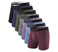 Separatec Mutande Boxer Uomo Doppia Tasca Indipendente Elastico Boxers Lunghi bambù Traspirante Morbido 35mm Cintura Senza Cuciture Intimo Pantaloncini Multipack